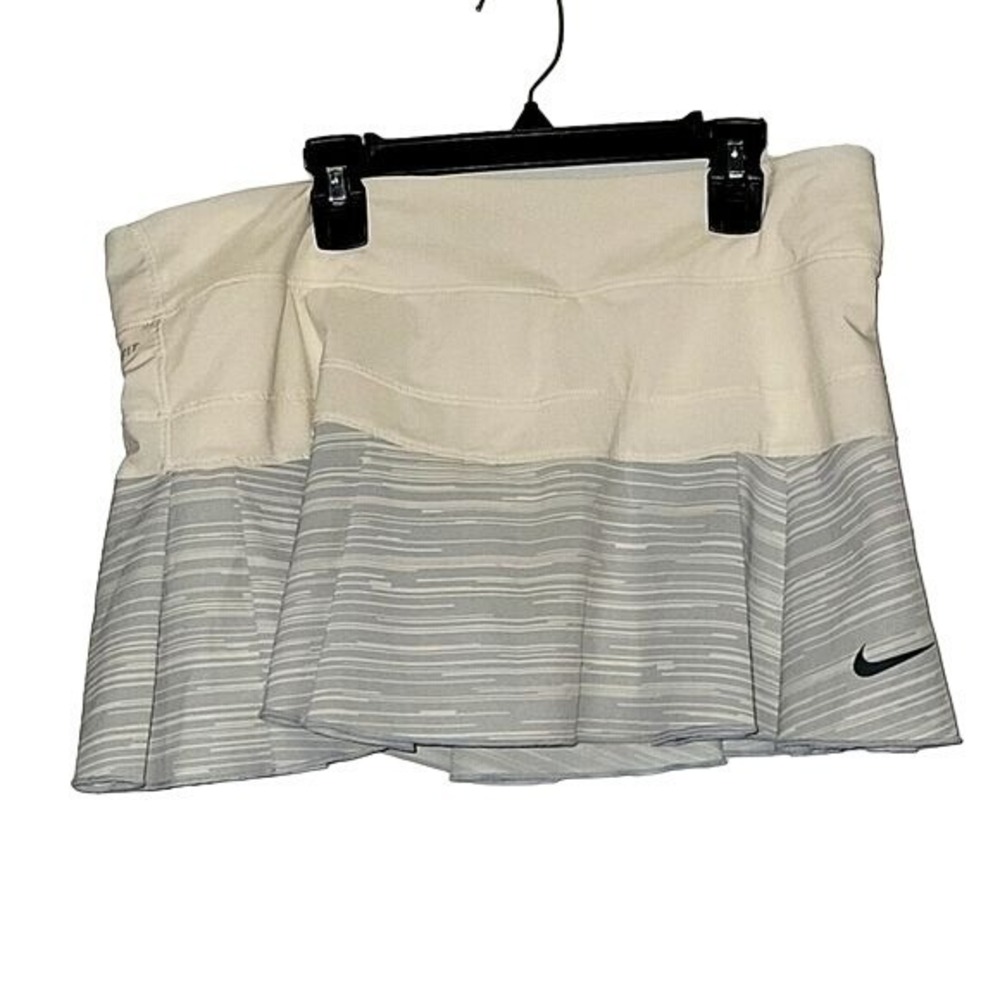 NIKE DRI FIT Tennis Golf Skort L‎ Blue/White Outdoor Workout Athletic Athleisure